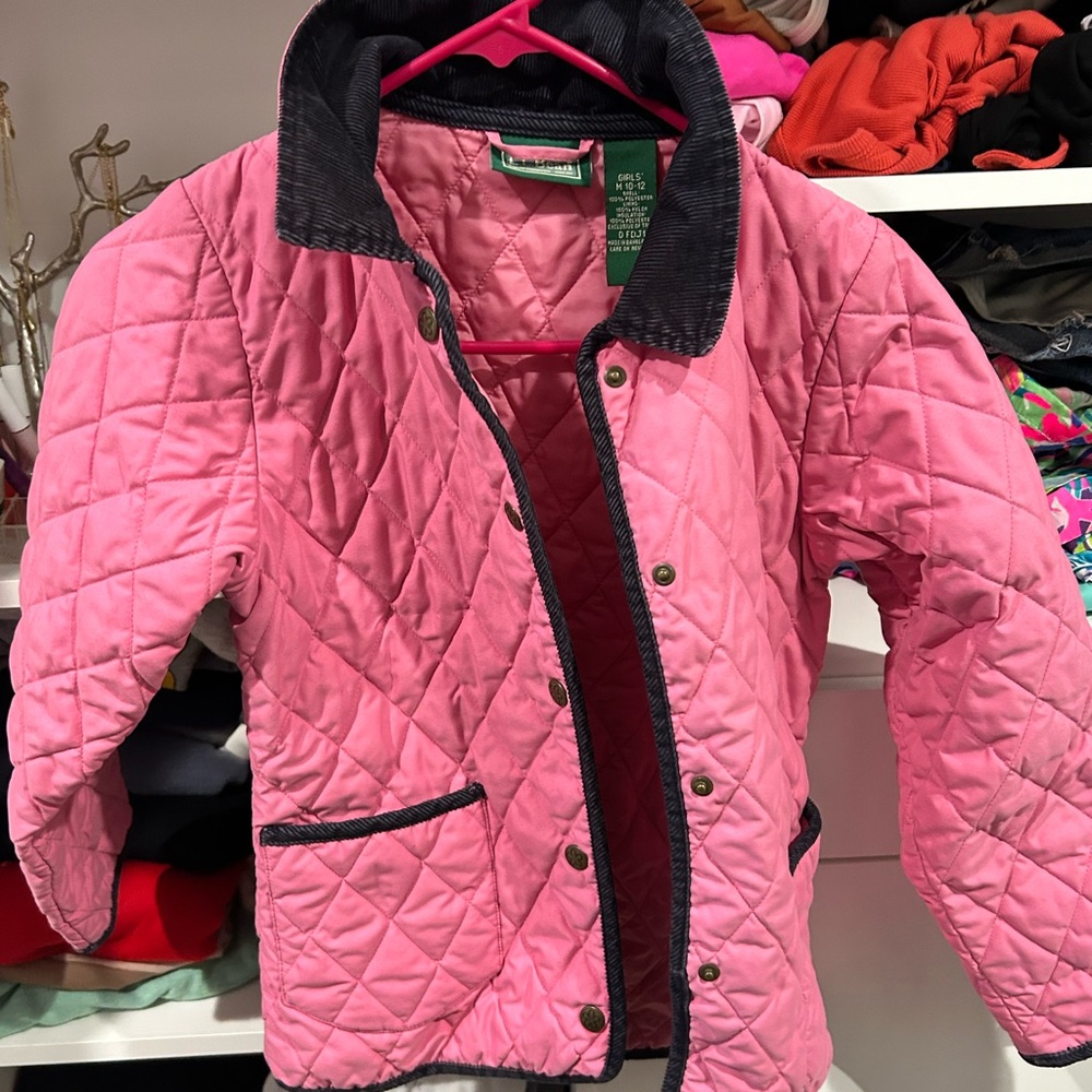 Pink Quilted Kids Jacket LL Bean